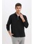 Regular Fit Dik Yaka Yarım Fermuarlı Basic Düz Sweatshirt D7226AX25SP 10