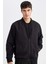 Su İtici Regular Fit Kolej Yaka Fermuarlı Cepli Mevsimlik Baharlık Bomber Mont D7447AX24AU 7