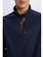 Regular Fit Dik Yaka Yarım Fermuarlı Basic Düz Sweatshirt D7226AX25SP 13