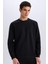 Regular Fit Bisiklet Yaka Basic Düz Sweatshirt D7231AX25SP 8