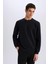 Regular Fit Bisiklet Yaka Basic Düz Sweatshirt D7231AX25SP 10