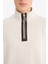 Regular Fit Dik Yaka Yarım Fermuarlı Basic Düz Sweatshirt D7226AX25SP 11