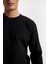 Regular Fit Bisiklet Yaka Jakarlı Sweatshirt 11