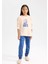 Kız Çocuk Pijama Takımı Baskılı Uzun Kollu Üst Beli Lastikli Uzun Alt D7743A824WN 7
