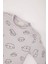 Erkek Bebek Pijama Takımı Fitilli Kaşkorse Desenli Uzun Kollu Üst Beli Lastikli Uzun Alt D7148A524WN 8