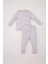 Kız Bebek Pijama Takımı Tavşan Baskılı Uzun Kollu Üst Beli Lastikli Uzun Alt D7163A524WN 9