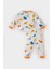 Erkek Bebek Pijama Takımı Dinazor Baskılı Uzun Kollu Üst Beli Lastikli Uzun Alt D7155A524WN 9
