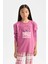 Kız Çocuk Pijama Takımı Baskılı Uzun Kollu Üst Beli Lastikli Uzun Alt D7740A824WN 9