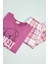 Kız Çocuk Pijama Takımı Baskılı Uzun Kollu Üst Beli Lastikli Uzun Alt D7740A824WN 12