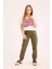 Kız Çocuk Beli Paçası Lastikli Baskılı Jogger Eşofman Altı D7011A824WN 8