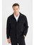 Relax Fit Polo Yaka Çıtçıtlı Cepli Gömlek Ceket D7281AX25SP 8