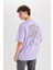 %100 Pamuk Rick and Morty Boxy Fit Bisiklet Yaka Sırt Baskılı Kısa Kollu Tişört D5465AX25SP 8
