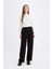 Relax Fit Beli Lastikli Basic Düz Krep Pantolon D6884AX24WN 11