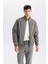 Slim Fit Dar Kesim Dik Yaka Astarlı Fermuarlı Cepli Mevsimlik Baharlık Mont D7338AX25SP 10