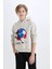Erkek Çocuk 2'li Takım Kapüşonlu Baskılı Sweatshirt Beli Lastikli Eşofman Altı D6870A824CW 8
