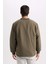 Su İtici Regular Fit Kolej Yaka Fermuarlı Çift Cepli Mevsimlik Baharlık Bomber Ceket Mont D8486AX24WN 12