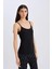 Pamuklu İnce Askılı Siyah İç Atlet-Fall in Love M6858AZ25SP 10