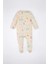 Kız Bebek Yenidoğan Safari Baskılı Uzun Kollu Fermuarlı Tulum D8309A5NS 10