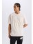 Fit NBA Los Angeles Lakers Oversize Geniş Kalıp Bisiklet Yaka Kısa Kollu Pike Tişört D8551AX25SP 18