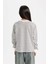 Kız Çocuk Relax Fit Bisiklet Yaka Çizgili Sweatshirt D6503A8NS 10