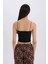 Crop Pamuklu Siyah Askılı Atlet-Fall in Love Y2249AZ25SP 15