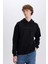Boxy Fit Kapüşonlu Sırt Baskılı Sweatshirt D8021AX25SP 12