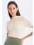 Slim Fit Dar Kesim Yarım Balıkçı Yaka Bürümcük Kısa Kollu Tişört D7594AX24AU 7