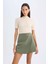 Slim Fit Dar Kesim Yarım Balıkçı Yaka Bürümcük Kısa Kollu Tişört D7594AX24AU 10
