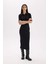 Bodycon Vücudu Saran Polo Yaka Fitilli Kaşkorse Kısa Kollu Midi Elbise D8296AX25SP 8
