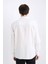 %100 Pamuk Regular Fit Basic Düz Uzun Kollu Beyaz Gömlek D7079AX25SP 10