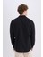 %100 Pamuk Regular Fit Basic Düz Uzun Kollu Siyah Gömlek D7079AX25SP 12