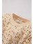 Kız Bebek Bisiklet Yaka Çiçek Desenli İçi Yumuşak Tüylü Sweatshirt D7186A524WN 8