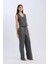 Wide Leg Klasik Kışlık Pantolon Kareli Cepli Yüksek Bel Geniş Bol Paça D8635AX24AU 11