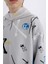 Erkek Çocuk Oversize Geniş Kalıp Kapüşonlu Desenli Sweatshirt D7118A824WN 11