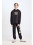 Erkek Çocuk Oversize Geniş Kalıp Sırt Baskılı Kapüşonlu Sweatshirt D7115A824WN 7