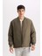 Su İtici Regular Fit Kolej Yaka Fermuarlı Çift Cepli Mevsimlik Baharlık Bomber Ceket Mont D8486AX24WN 8