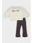 Kız Bebek 2'li Takım Baskılı Sweatshirt İspanyol Paça Alt D7261A524WN 6
