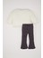 Kız Bebek 2'li Takım Baskılı Sweatshirt İspanyol Paça Alt D7261A524WN 9