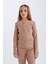 Kız Çocuk Pijama Takımı Fitilli Kaşkorse Desenli Uzun Kollu Üst Uzun Alt D7748A824WN 11