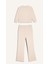 Pijama Takımı Regular Fit Basic Düz Uzun Kollu Üst Geniş Bol Paça Alt-Fall in Love D2259AX24WN 18