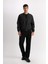 Su Geçirmez Slim Fit Dar Kesim Bomber Kolej Yaka Fermuarlı Çift Cepli Mevsimlik Hafif Mont D7319AX25SP 8