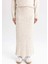 Regular Fit Beli Lastikli Basic Düz Maxi Triko Etek B0090AX24WN 6