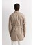 Slim Fit Dar Kesim Astarlı Düğmeli Cepli Kemerli Mevsimlik Baharlık Trençkot D5528AX25SP 20