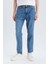 %100 Pamuk 90's Slim Fit Dar Kalıp Yüksek Bel Dar Paça Jean Pantolon D8602AX25SP 12