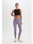 Fit Yüksek Bel Beli Saran Esnek Basic Düz Sporcu Tayt B4147AX25SP 14
