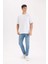 Slim Tapered Fit Dar Kalıp Normal Bel Daralan Paça Jean Pantolon D8745AX24AU 9