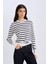 Regular Fit Çizgili Bisiklet Yaka Triko Kazak 10