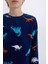 Erkek Çocuk Polar Pijama Takımı Dinozor Desenli Uzun Kollu Üst Uzun Alt D8784A8NS 9