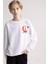 Erkek Çocuk Beyaz Bisiklet Yaka Atatürk Baskılı Nakışlı Sweatshirt D8200A824WN 13