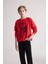 Erkek Çocuk 29 Ekim Cumhuriyet Bayramı Kırmızı Bisiklet Yaka Atatürk Baskılı Sweatshirt D8202A824WN 12